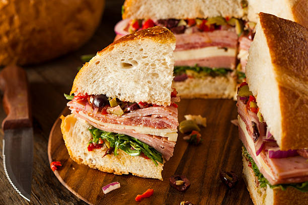 istock Cajun Muffaletta Sandwich with Meat and Cheese 537184725