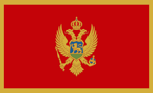 montenegro flag - karadağ bayrağı stock illustrations