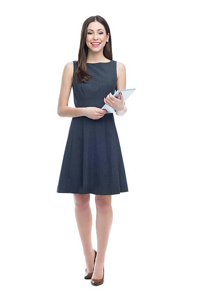 Woman holding digital tablet