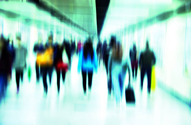 istock abstract business people activity at big city. Blur motion. 537189277