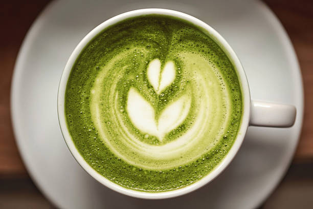 istock Cup of green tea matcha latte 537206600