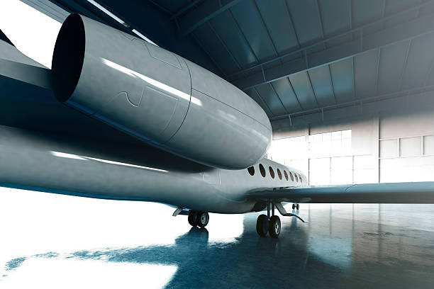 istock Photo of White Glossy Luxury Generic Design Private Jet parking 537206752