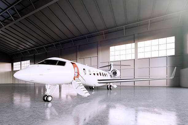 istock Image of White Matte Luxury Generic Design Private Jet parking 537206842