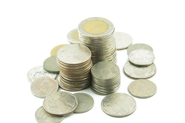 istock Thailand coins money on a white background. 537206866
