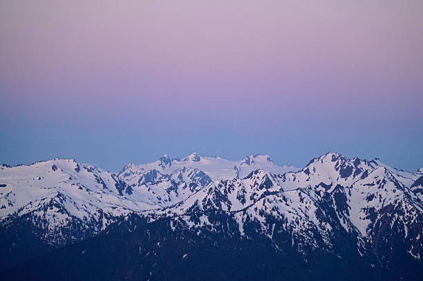 monte olympus crepúsculo - olympic national park fotografías e imágenes de stock