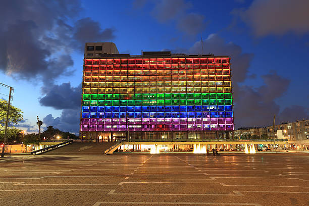 Tel Aviv city hall - foto de acervo