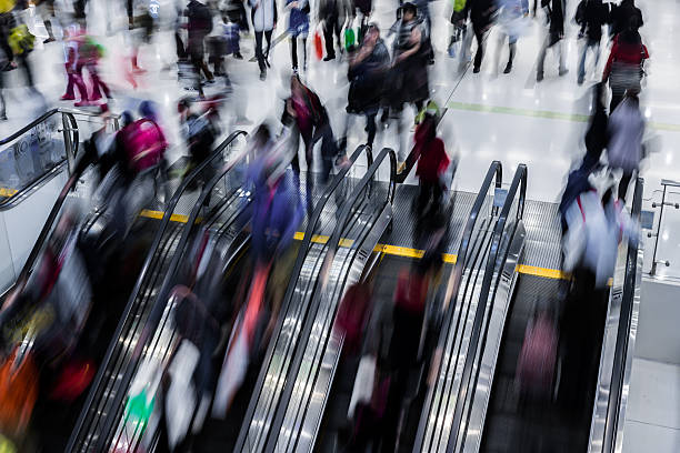 istock Defocued background for crowded people shopping in mall 537208009