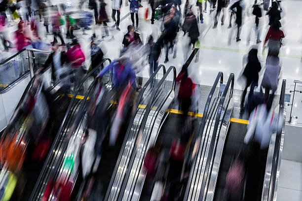 istock Defocued background for crowded people shopping in mall 537208017