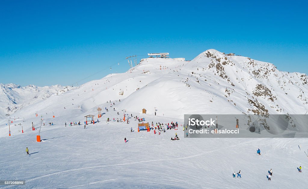 Val Thorens Val Thorens ski resort on the Alps mountains, France Chambery - France Stock Photo