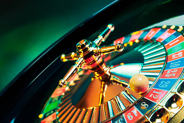 istock Roulette wheel with a bright and colorful background 537209555
