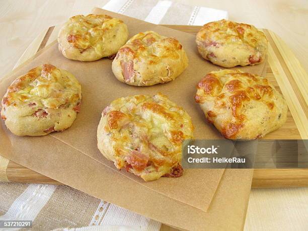 Home Baked Ham And Cheese Rolls Stock Photo - Download Image Now - 2015, Baked, Baking