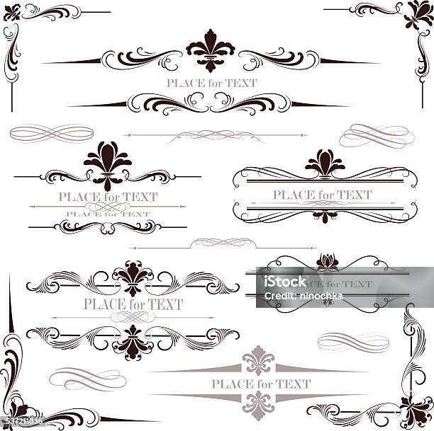 Fleur De Lys Calligraphy Design Stock Illustration - Download Image Now - Arabic Style, Border - Frame, French Culture