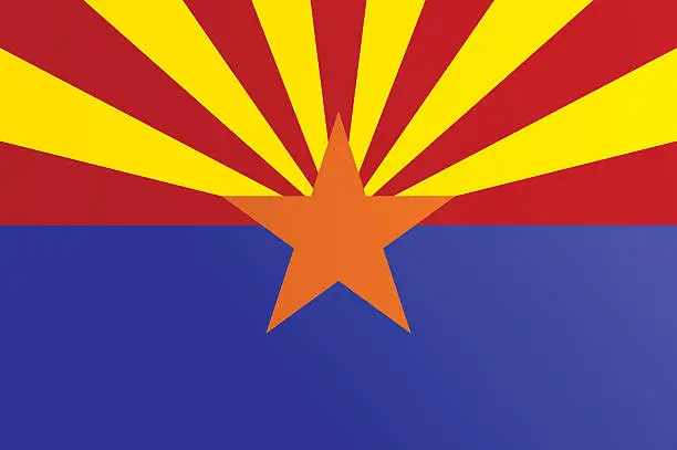 Vector illustration of Flag of Arizona