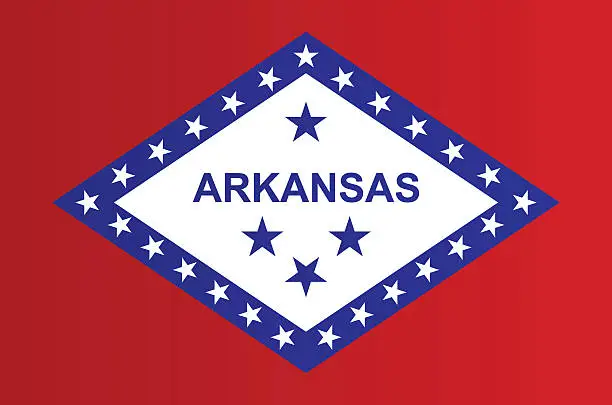 Vector illustration of Flag of Arkansas