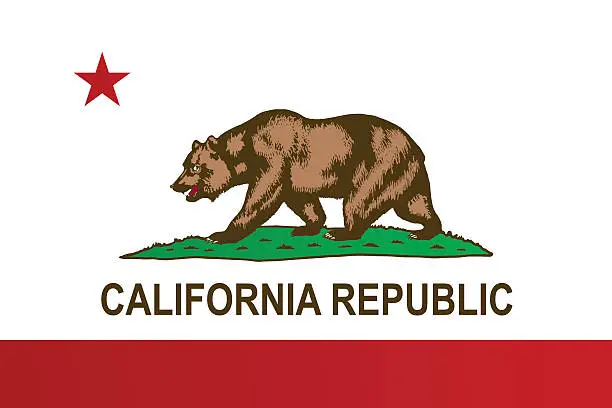 Vector illustration of Flag of California