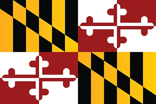 Vector illustration of Flag of Maryland