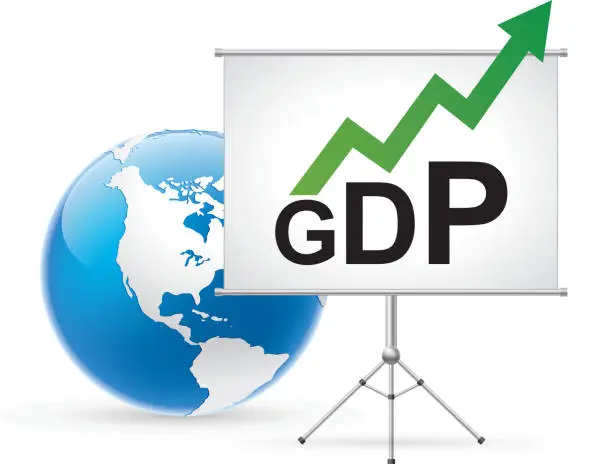 Vector illustration of Growth GDP