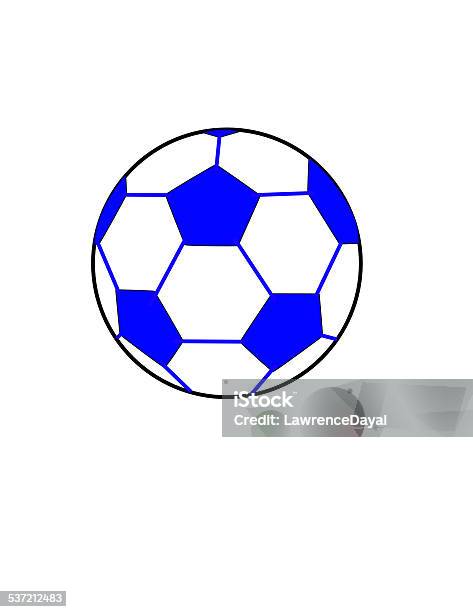 Blue Soccer Ball Stock Photo - Download Image Now - 2015, Competition, Grass