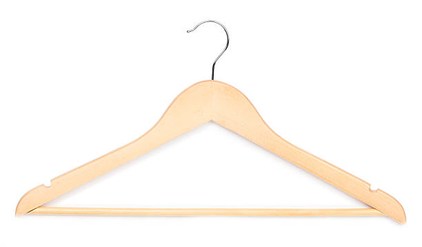 istock Wooden hanger white background 537213601