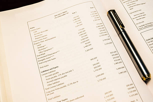 istock Standard Balance Sheet with Pen 537213669
