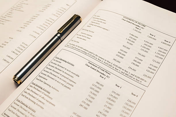 istock Standard Statement of Income with Pen 537213671