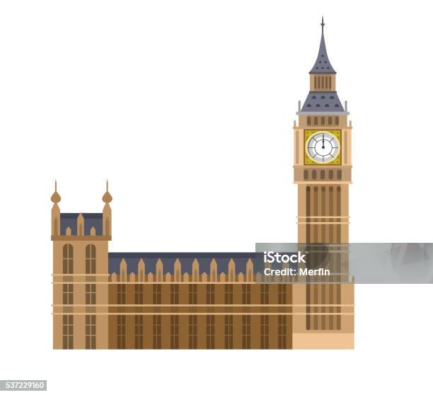 Vector Illustration Of The Big Ben Stock Illustration - Download Image Now - Big Ben, Vector, Illustration