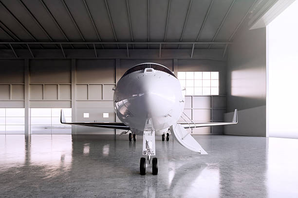 istock Image of White Glossy Luxury Generic Design Private Jet parking 537229380