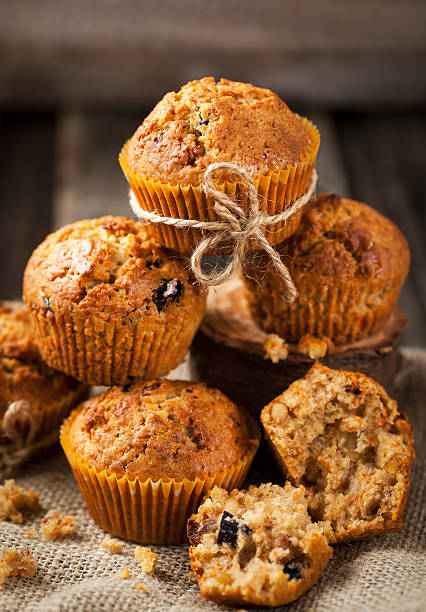 Fresh homemade delicious carrot muffins