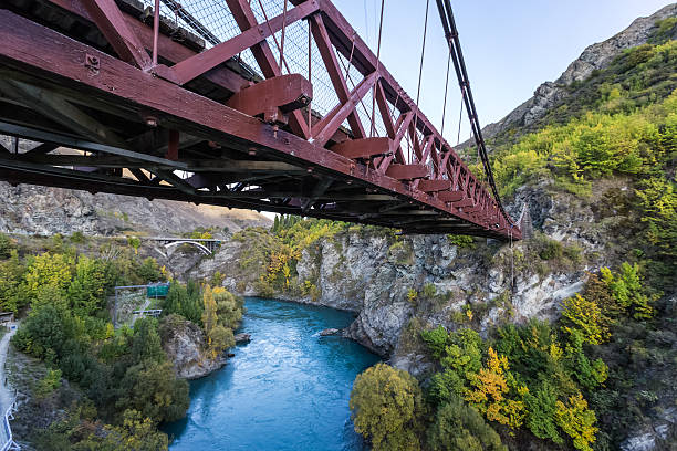 каварау мост, новая зеландия - kawarau river стоковые фото и изображения