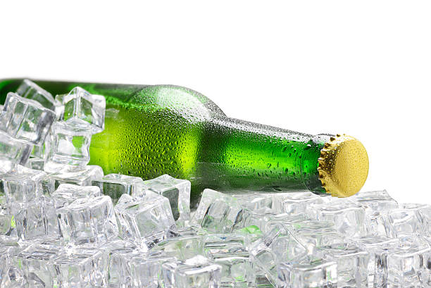 istock Cold green bottle of beer 537237982