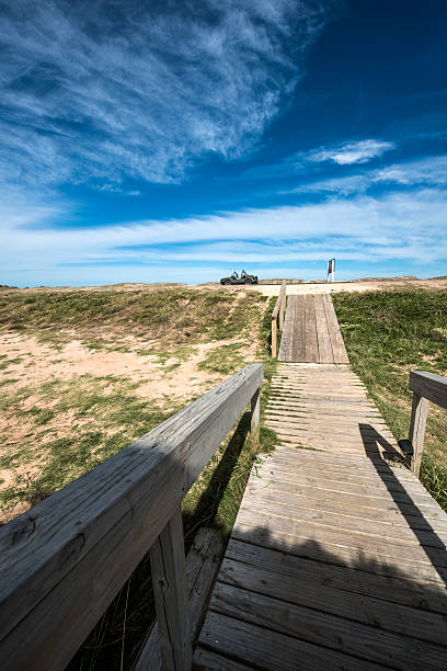 passerella di legno sulla spiaggia e josé ignacio, uruguay - baltasar garzon foto e immagini stock