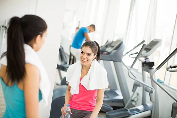 istock Women resting in the gym 537239656