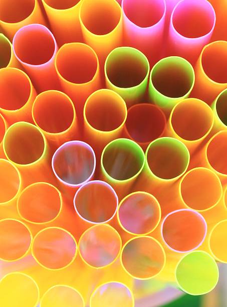 istock Extreme close - up : Colorful  bunch of straws pattern 537240356