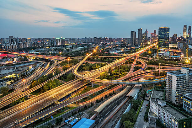 istock China Beijing overpass after sunset night 537241984