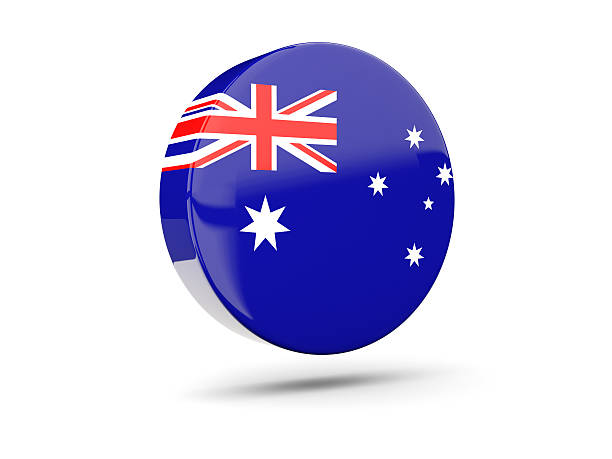 istock Round icon with flag of australia 537243348