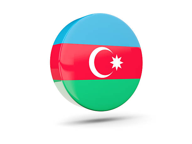 istock Round icon with flag of azerbaijan 537243412