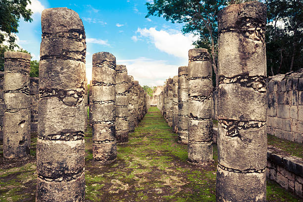 istock Columns in Temple of a Thousand Warriors, Chichen Itza, Yucatan 537243919