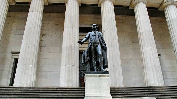 istock Federal Hall with Washington Statue, Manhattan, New York City 537244469