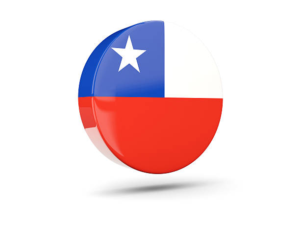 istock Round icon with flag of chile 537244560