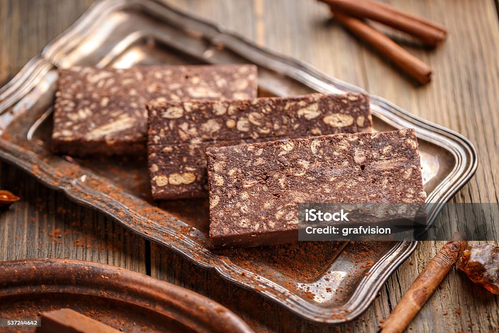 Sausage biscuit slices Sausage biscuit slices on rustic metal tray Backgrounds Stock Photo