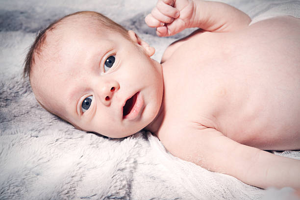 istock Cute One Month Old Baby Boy 537244759