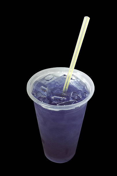 istock Asian pigeonwings, Butterfly Pea tea in plastic cup 537244772