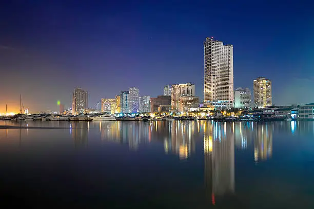 The city of Manila along the bay