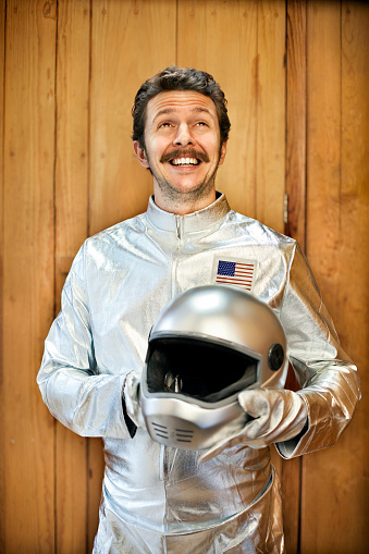 Man dressed as an astronaut