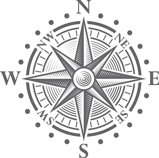 Vector Compass Rose Illustration of a Vector hi quality Compass Rose. compass rose stock illustrations