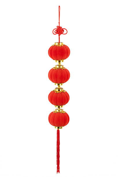 Red lantern pendants stock photo