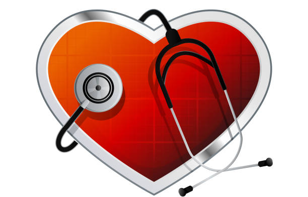 illustrazioni stock, clip art, cartoni animati e icone di tendenza di cuore cura-illustrazione - exercising doctor relaxation exercise blood pressure gauge