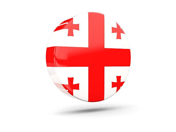 istock Round icon with flag of georgia 537246430