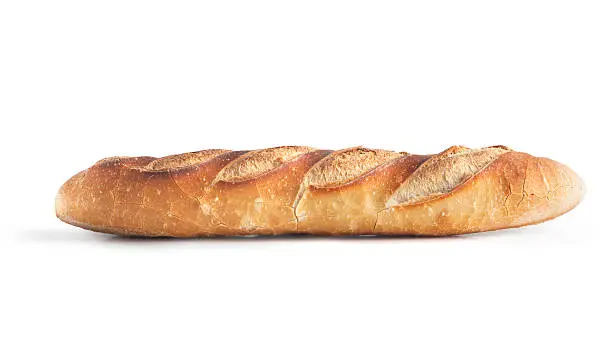 Breads Baguette isolated on white