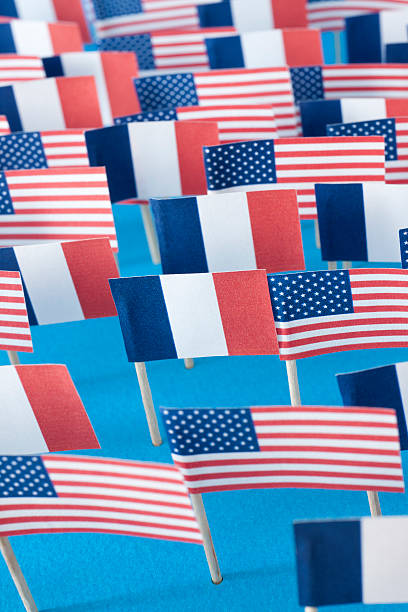 istock American and french flags 537246685